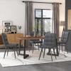 Lcoho 117 x 68 cm Dining Table with Metal Legs, Black/Walnut view 2
