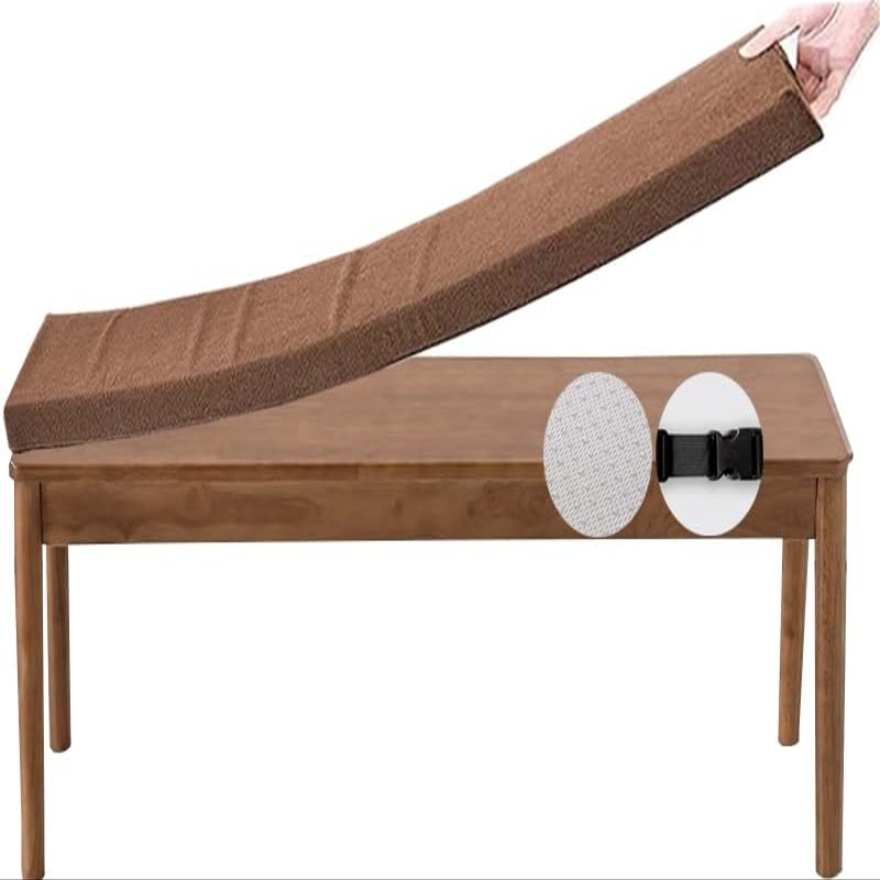 Non-Slip Bench Cushion, Light Brown, 70 x 45 x 5 cm