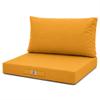 Deco Arts Outdoor Seat Cushion Set, Yellow, 70 x 60 x 8 cm with 70 x 35 cm Back Cushion view 1