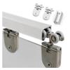 Heavy-Duty Bypass Sliding Door Hardware, Aluminum Alloy Track and Roller Set for Glass Panels view 1