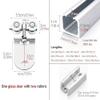 Heavy-Duty Bypass Sliding Door Hardware, Aluminum Alloy Track and Roller Set for Glass Panels view 3