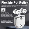 Heavy-Duty Bypass Sliding Door Hardware, Aluminum Alloy Track and Roller Set for Glass Panels view 4