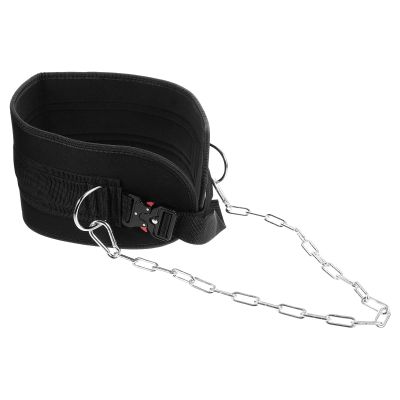 MMYUAK Weightlifting Belt with Chain for Weighted Dips, Men and Women