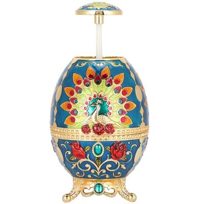 Acouto Metal Peacock Toothpick Holder, Portable Multifunctional Storage Box