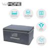 Well Home Storage Box with Hinged Lid, Nonwoven Fabric, 44 x 33 x 22 cm, Dark Gray view 2