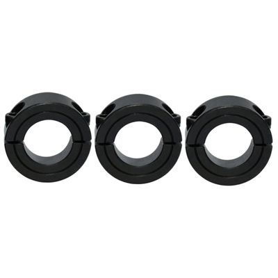 MUCKLILY 3-Piece Steel Shaft Collars, Adjustable Split Retaining Rings for Motors and Machinery