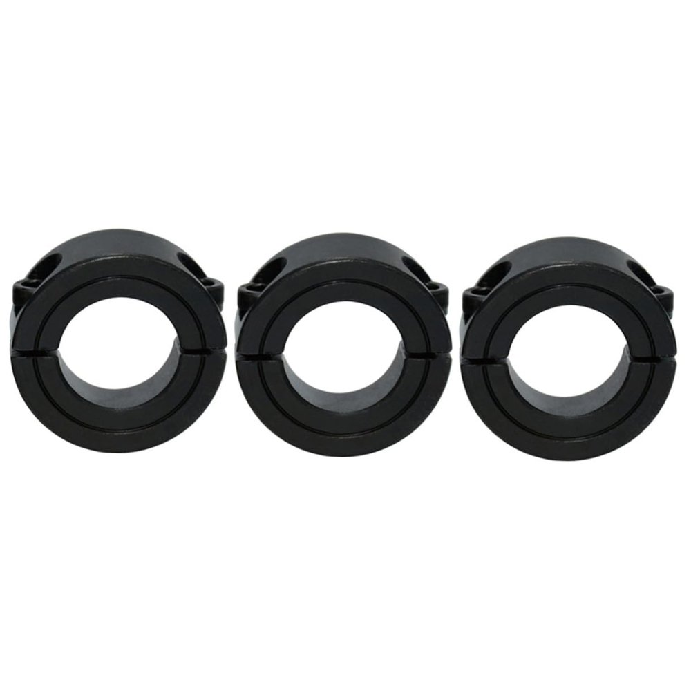 MUCKLILY 3-Piece Steel Shaft Collars, Adjustable Split Retaining Rings for Motors and Machinery