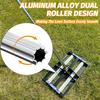BCSRVCE Lawn Leveling Rake with Aluminum Rollers, 17 x 10 in Stainless Steel Tool, Core Aerator with Collection Tray view 4
