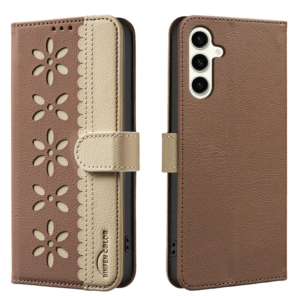 Lucyliy Galaxy S25 Plus Wallet Case, Brown