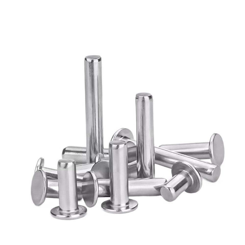 GUIPENG 304 Stainless Steel M5 M6 M8 Flat-Head Rivets, GB109, Solid Bevel Flush Head, M5 x 100 mm, 10 pcs