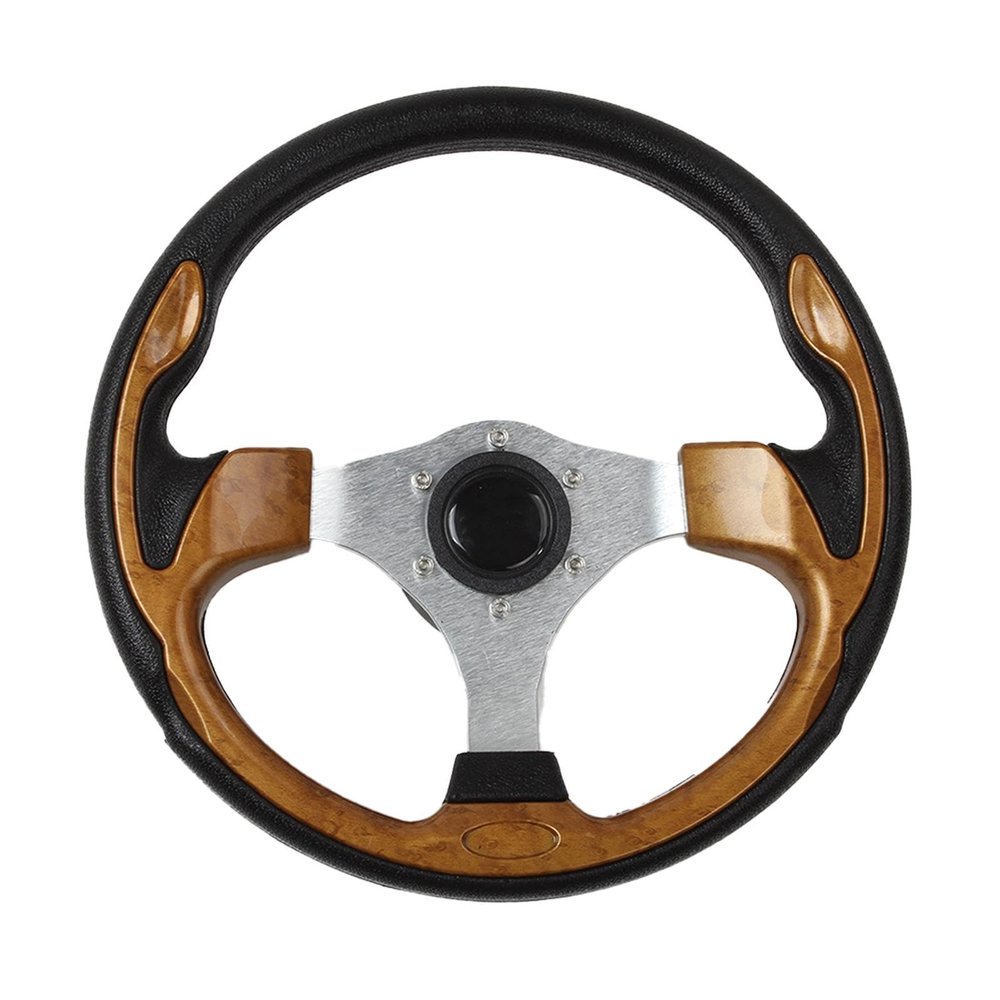 Milageto Universal Boat Steering Wheel, Easy-Install Marine Steering System