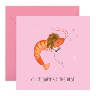 Funny Shrimp Greeting Card – “You’re Shrimp-ly the Best!”