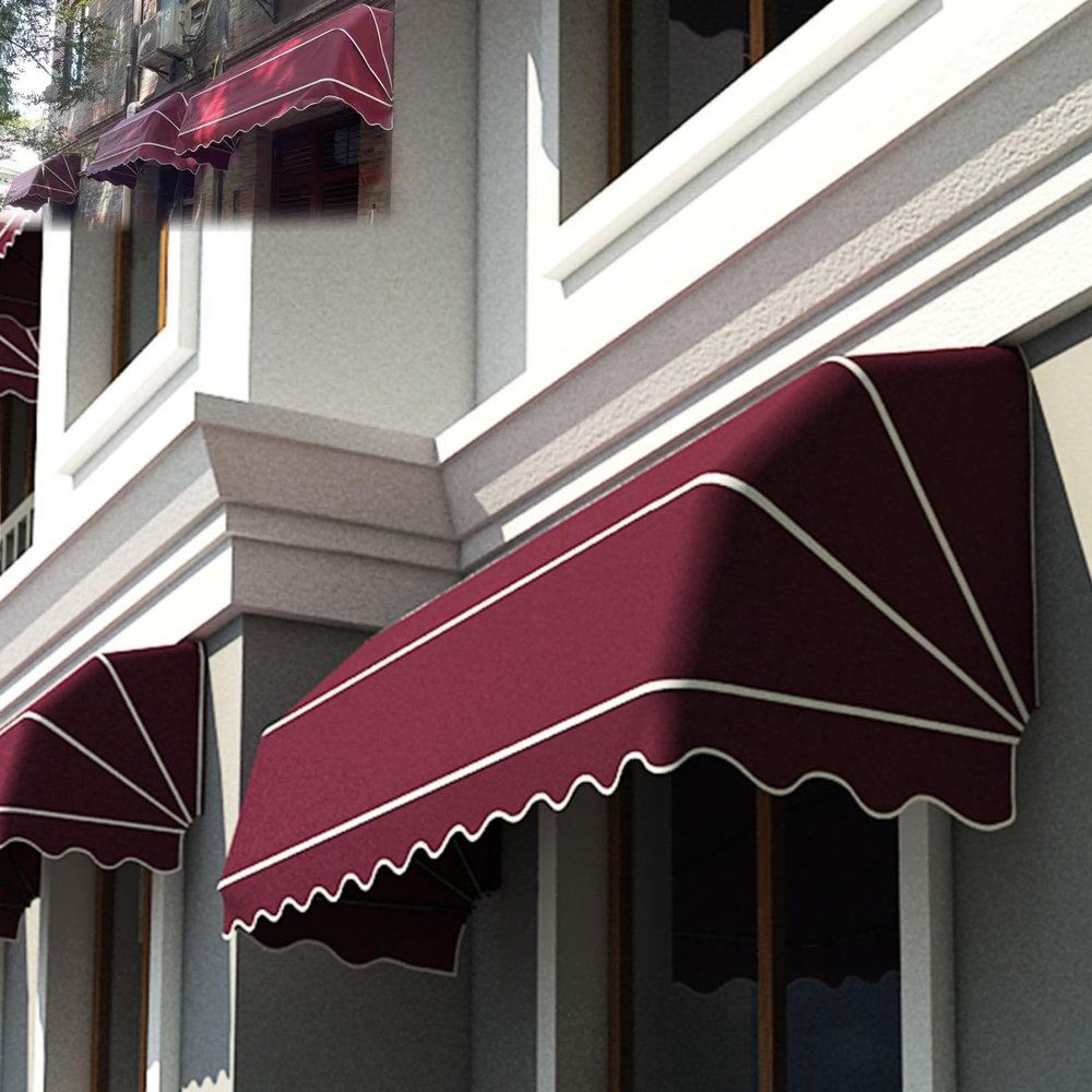 No-Drill Balcony Awning with Hand Crank