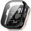 3-Pack Hard Case with Screen Protector for Amazfit Bip 6, HD Clear Built-In 9H Tempered Glass, Full Protection, Slim Cover (Black/Black/Clear) view 3