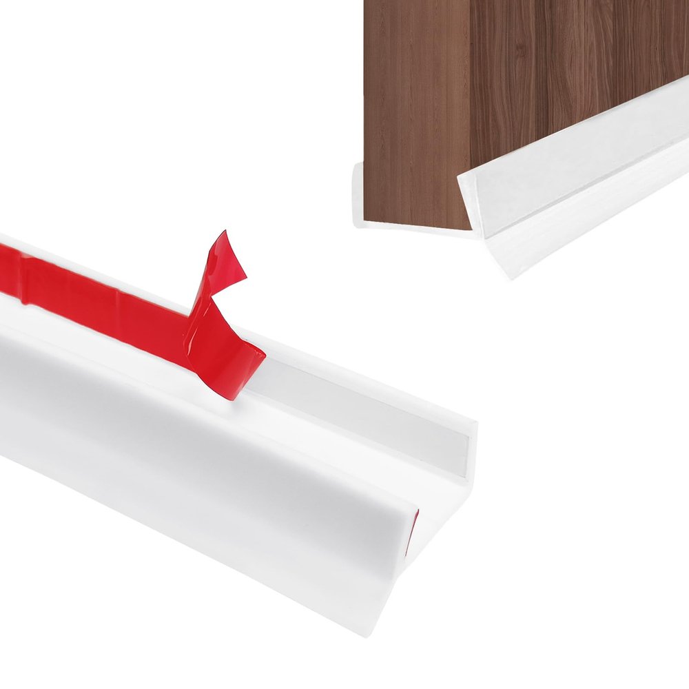 Kitchen Plinth Seal, 2 m Self-Adhesive Silicone Profile for 15/16/17/18 mm Boards, White