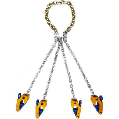 Vassbkkdy Chain Drum Lifter Clamp, 2T/4,408 lb, 33/55-Gallon, 4 Self-Locking Hooks (Size A)