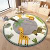 Round Non-Slip Waterproof Animal-Design Rug, 100 cm Diameter view 3
