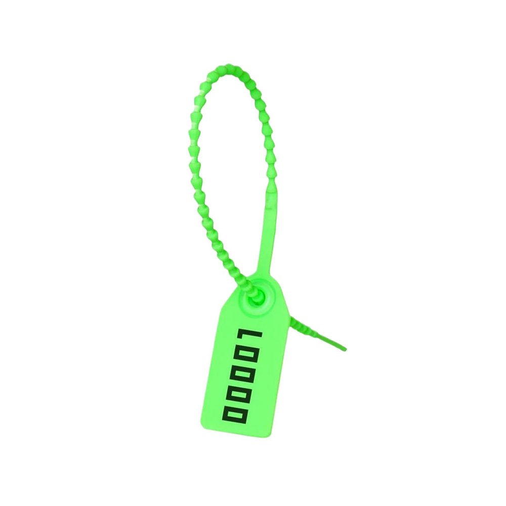 100 Colorful Tamper-Evident Plastic Security Seals with Serial Numbers, 250 mm