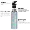 Woltant Triangle Blue Pink 600 ml Vacuum-Insulated Stainless Steel Water Bottle with Straw view 2
