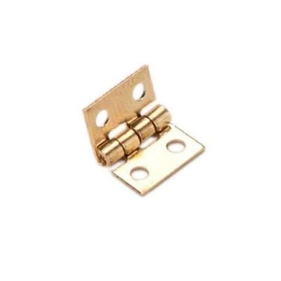 50 Mini Brass Hinges with Nails, 8 x 10 mm
