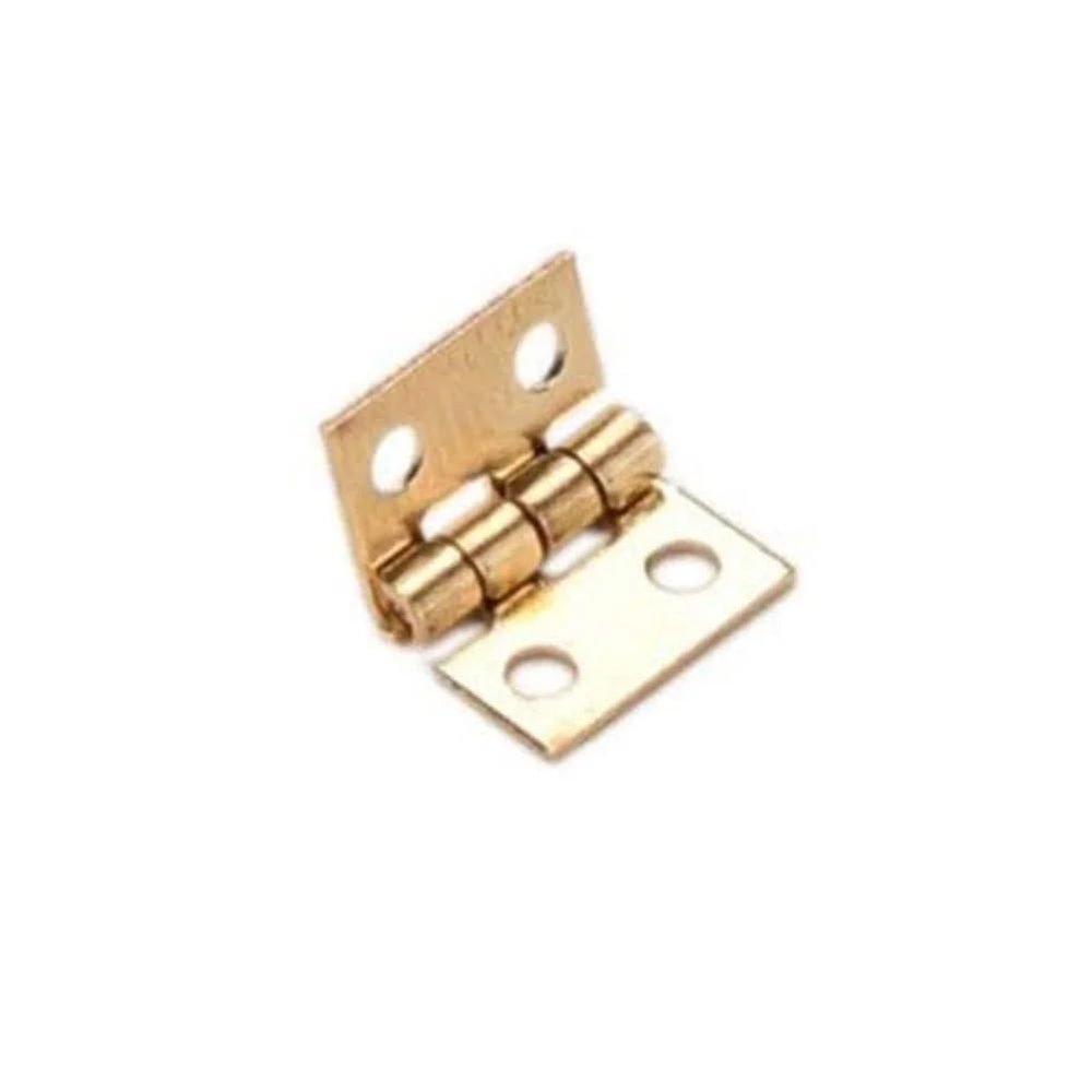 50 Mini Brass Hinges with Nails, 8 x 10 mm