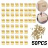 50 Mini Brass Hinges with Nails, 8 x 10 mm view 3