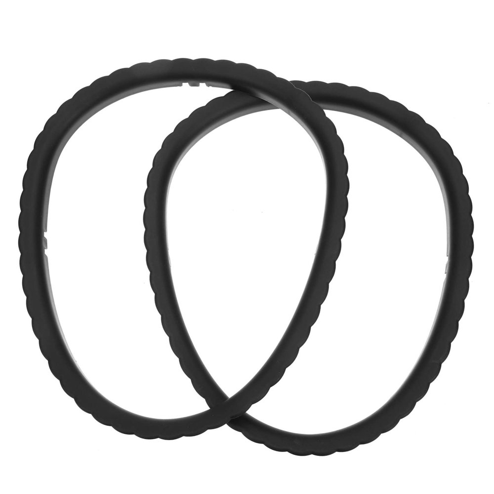 Toilet Chair Inner Mounting Rings, 2-Pack, Black Plastic