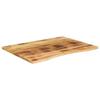 CFODOJ Home & Garden Curved Desk Tabletop, 110 x 80 x 2.5 cm, Solid Rough Mango Wood view 2
