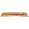 CFODOJ Home & Garden Curved Desk Tabletop, 110 x 80 x 2.5 cm, Solid Rough Mango Wood view 3