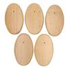 5 Oval Trophy Plaques for Roe Deer, Oak, Light, 21 x 12 cm, Without Mounting Clip view 1