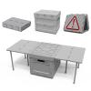 Portable Outdoor Camping Cooler Table with Storage view 3