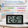 Seutgjie Digital Alarm Clock Radio with Temperature, Humidity, Date, Backlight, and 2 Alarms view 2