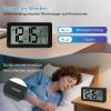Seutgjie Digital Alarm Clock Radio with Temperature, Humidity, Date, Backlight, and 2 Alarms view 4