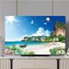 Hixingo TV Dust Cover, 3D Beach Landscape Pattern, TV Screen Protector for 32–80 Inch TVs, Sand Beach, 32 Inch view 1