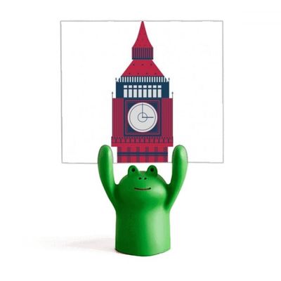 Big Ben UK Landmark Flag Memo Holder, Cartoon Frog Stand Decoration