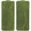 Suncase Genuine Leather Pouch Slim Edition for Nothing Phone (3a), Antique Kiwi Green view 3