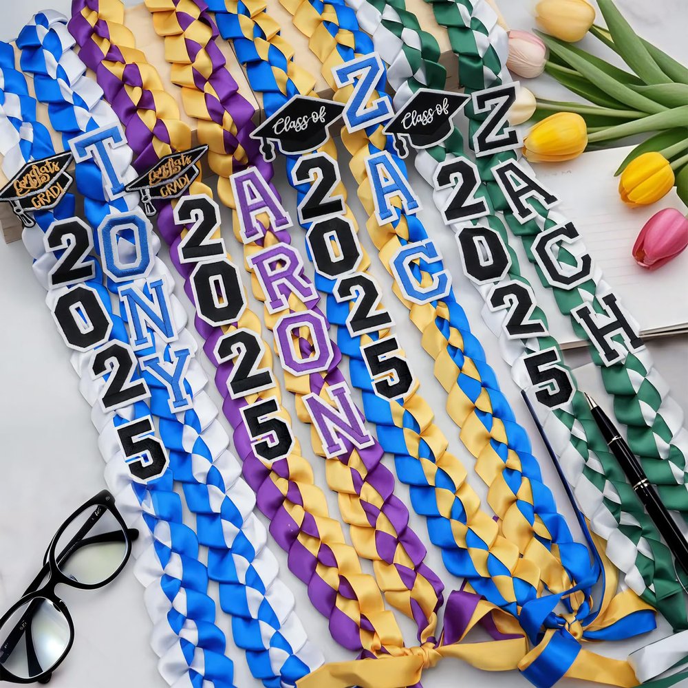 UIDMEN Personalized Graduation Lei with Name, Class of 2025