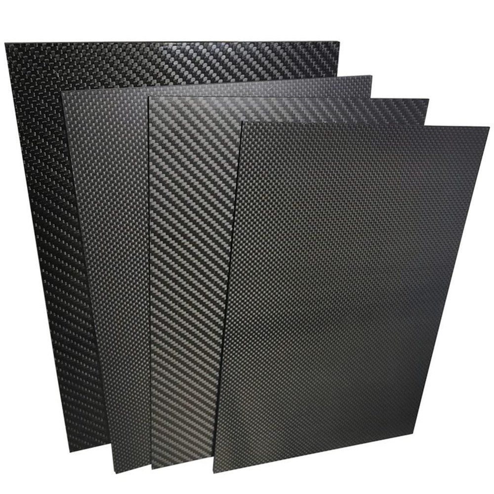ZBORAVPIX Carbon Fiber Sheet Board, 245 x 245 mm, 0.56 mm Thick, High-Strength Forged High-Temperature Plate (4.0 mm Plain Matte)