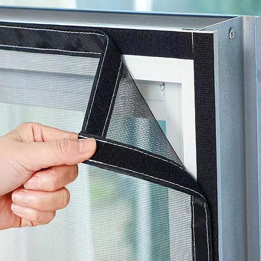 115 x 140 cm Window Fly Screen with Self-Adhesive Hook-and-Loop Tape