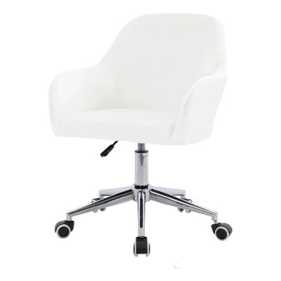 Set of 1/2/4/6 Velvet Office Chair Covers with Armrests, Swivel Chair Covers with Curved Backrests for Dining, Home, Kitchen and Living Areas