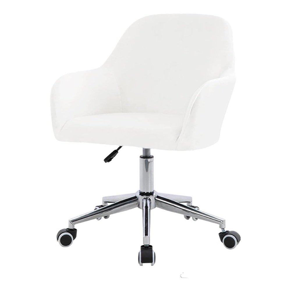 Set of 1/2/4/6 Velvet Office Chair Covers with Armrests, Swivel Chair Covers with Curved Backrests for Dining, Home, Kitchen and Living Areas
