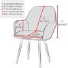 Set of 1/2/4/6 Velvet Office Chair Covers with Armrests, Swivel Chair Covers with Curved Backrests for Dining, Home, Kitchen and Living Areas view 2
