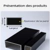 Coavoo 6-Pack Black Powder-Coated Aluminum Square Tubes, 50 x 50 x 1.2 mm, 1260 mm Long view 3