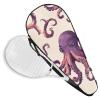 KengjuTesu Octopus Tennis Racket Cover with Adjustable Shoulder Strap, Purple Pattern view 2