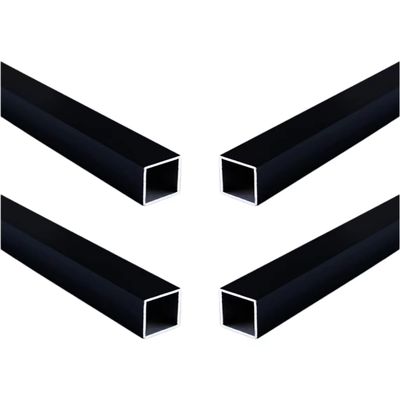 Coavoo 4-Pack Black Aluminum Square Tubes, 30 x 30 x 1.2 mm, 150 mm Long