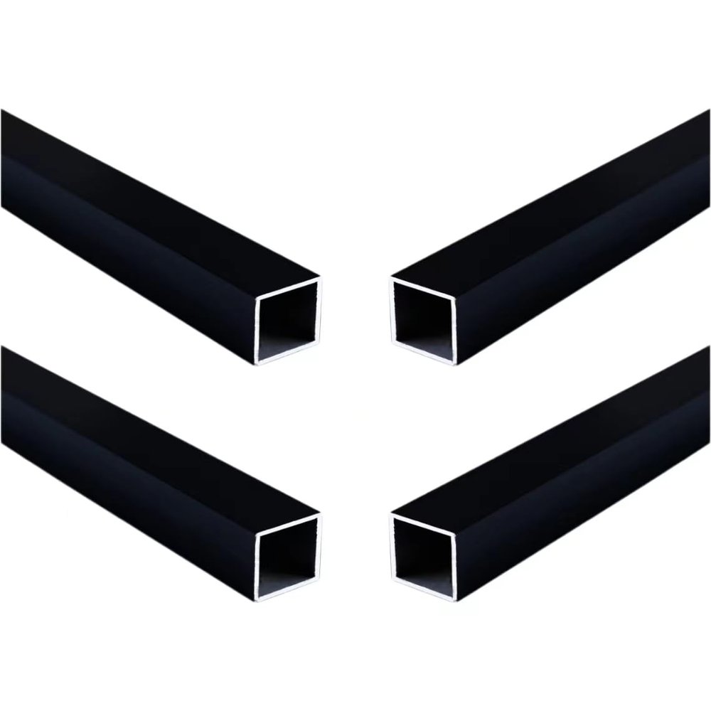 Coavoo 4-Pack Black Aluminum Square Tubes, 30 x 30 x 1.2 mm, 150 mm Long