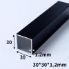 Coavoo 4-Pack Black Aluminum Square Tubes, 30 x 30 x 1.2 mm, 150 mm Long view 2