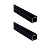 Coavoo 2-Pack Black Powder-Coated Aluminum Square Tubes, 25 x 25 x 2 mm, 470 mm Long view 1