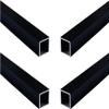 Coavoo 4-Pack Black Powder-Coated Aluminum Square Tubes, 12 x 12 x 1 mm, 1140 mm Long view 1