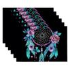 Creative Dream Catcher Premium Cotton and Linen Placemats, Feathers and Flowers, 6-Piece Set, 30 x 45 cm view 2